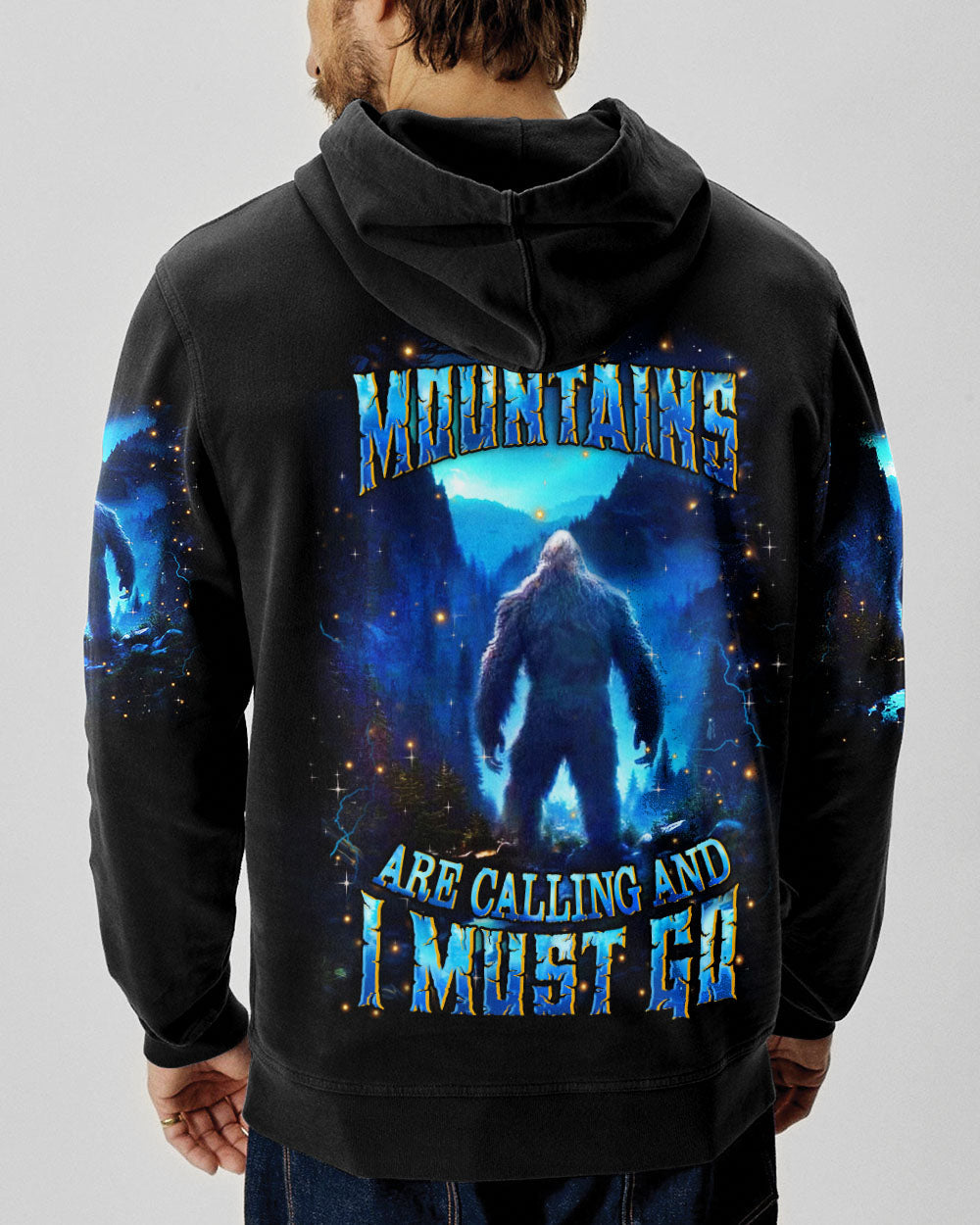 THE MOUNTAINS ARE CALLING BIGFOOT ALL OVER PRINT - YHHN0611252
