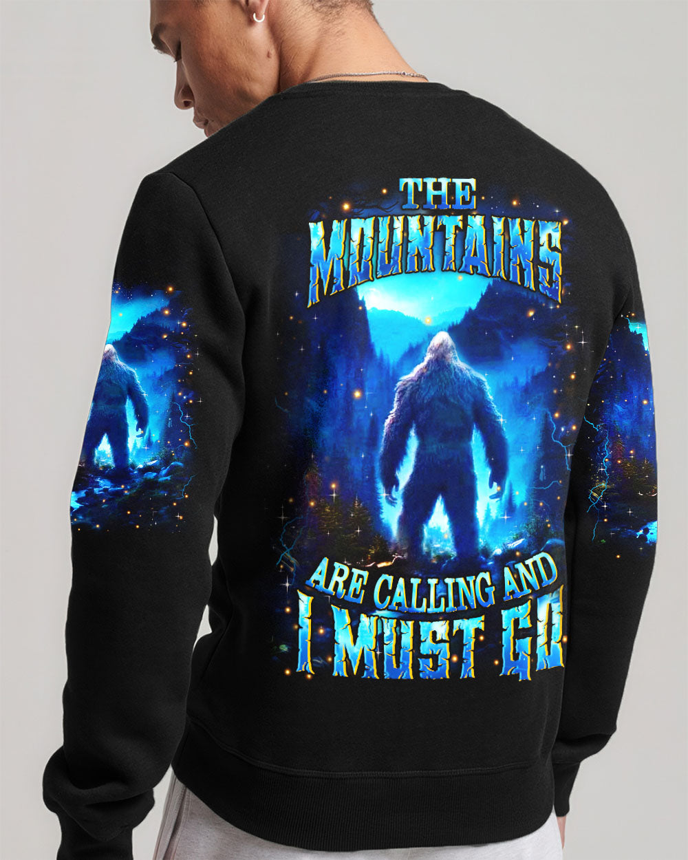 THE MOUNTAINS ARE CALLING BIGFOOT ALL OVER PRINT - YHHN0611252