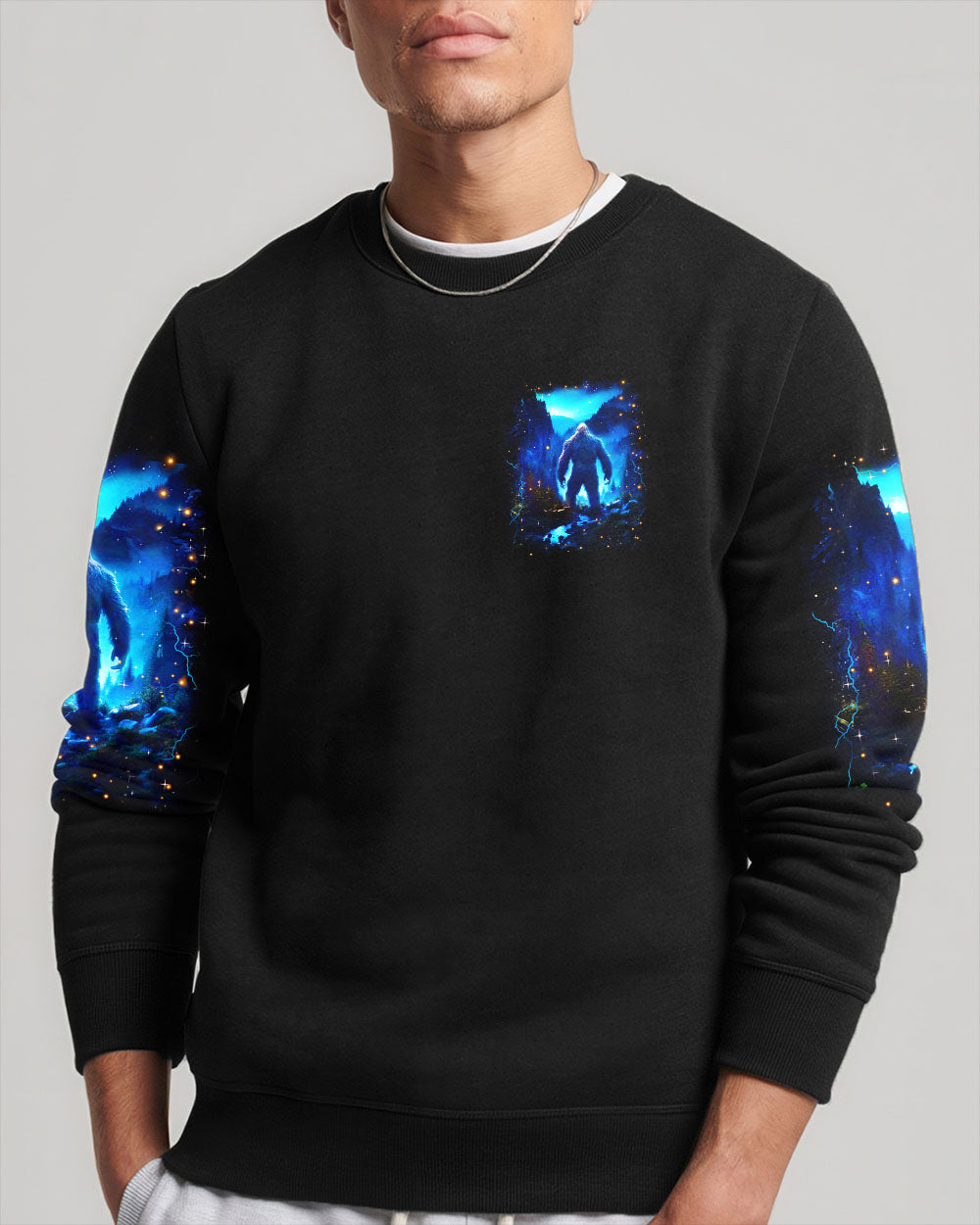 THE MOUNTAINS ARE CALLING BIGFOOT ALL OVER PRINT - YHHN0611252