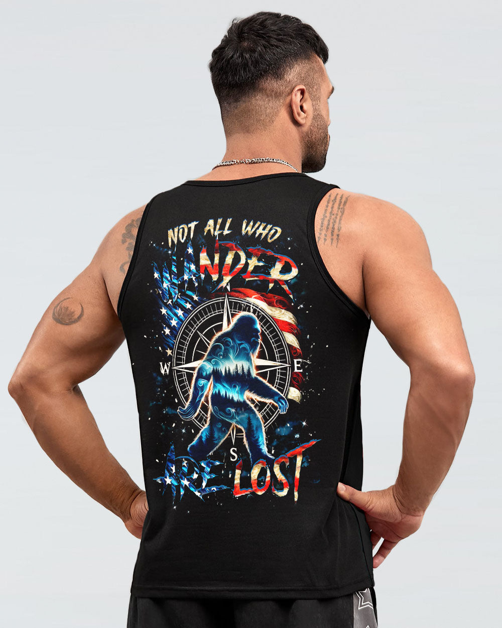 NOT ALL WHO WANDER ARE LOST BIGFOOT ALL OVER PRINT - YHHN0809252