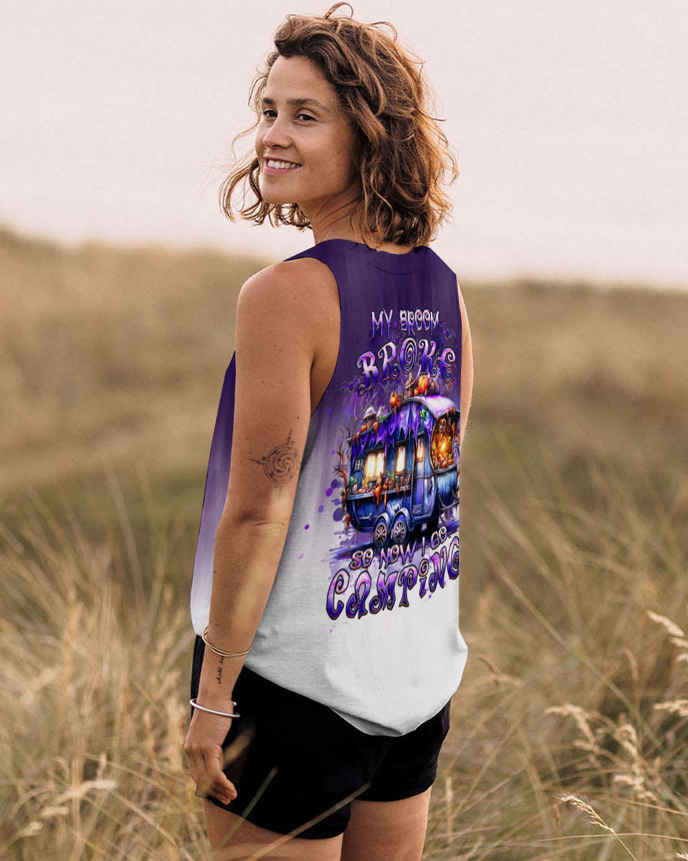 MY BROOM BROKE SO NOW HALLOWEEN CAMPING ALL OVER PRINT - YHHN0909244