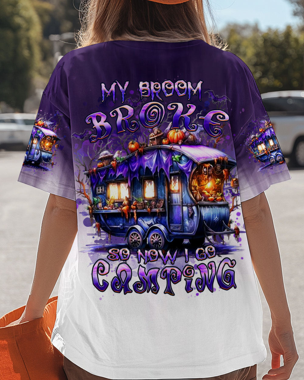 MY BROOM BROKE SO NOW HALLOWEEN CAMPING ALL OVER PRINT - YHHN0909244