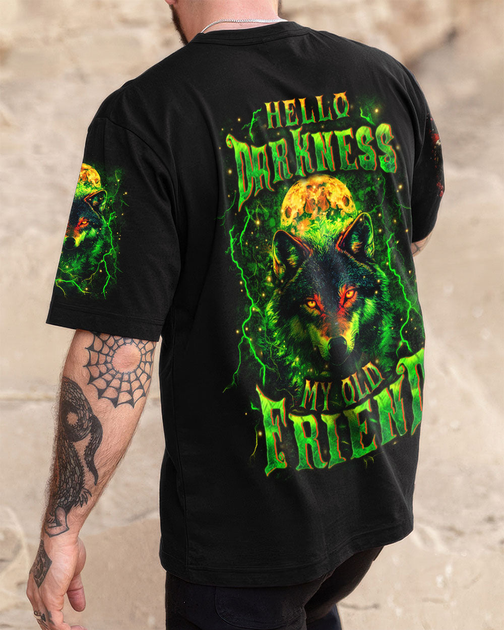 HELLO DARKNESS MY OLD FRIEND WOLF ALL OVER PRINT - YHHN0910253