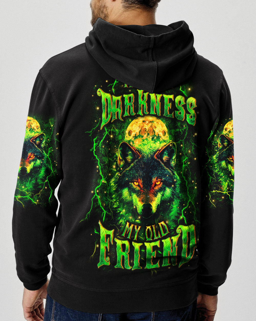HELLO DARKNESS MY OLD FRIEND WOLF ALL OVER PRINT - YHHN0910253