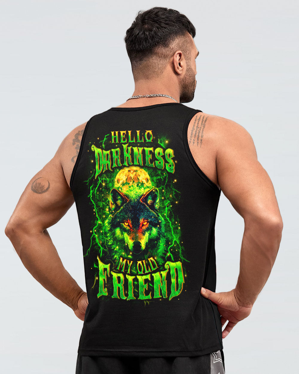 HELLO DARKNESS MY OLD FRIEND WOLF ALL OVER PRINT - YHHN0910253