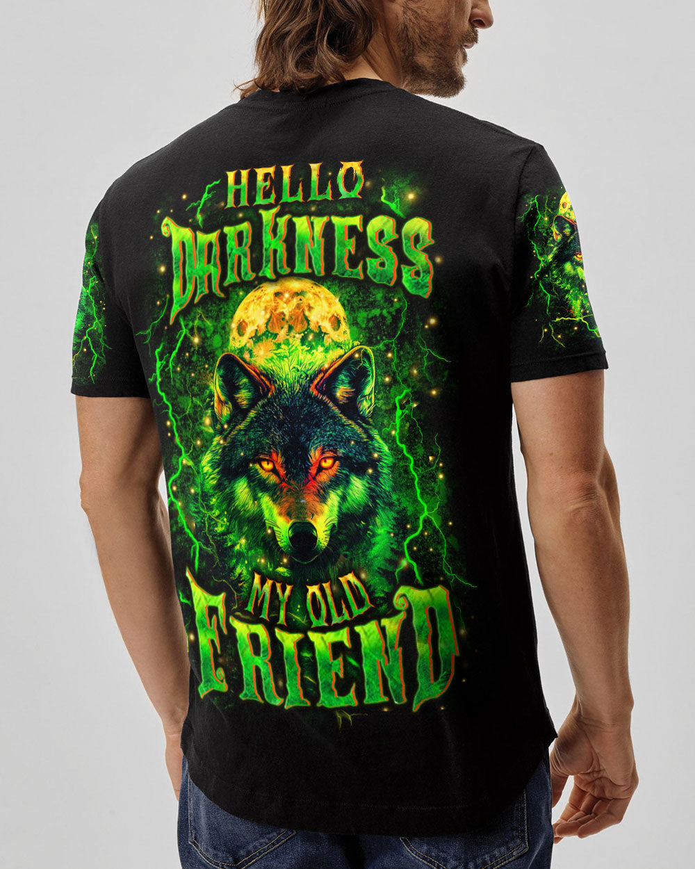 HELLO DARKNESS MY OLD FRIEND WOLF ALL OVER PRINT - YHHN0910253
