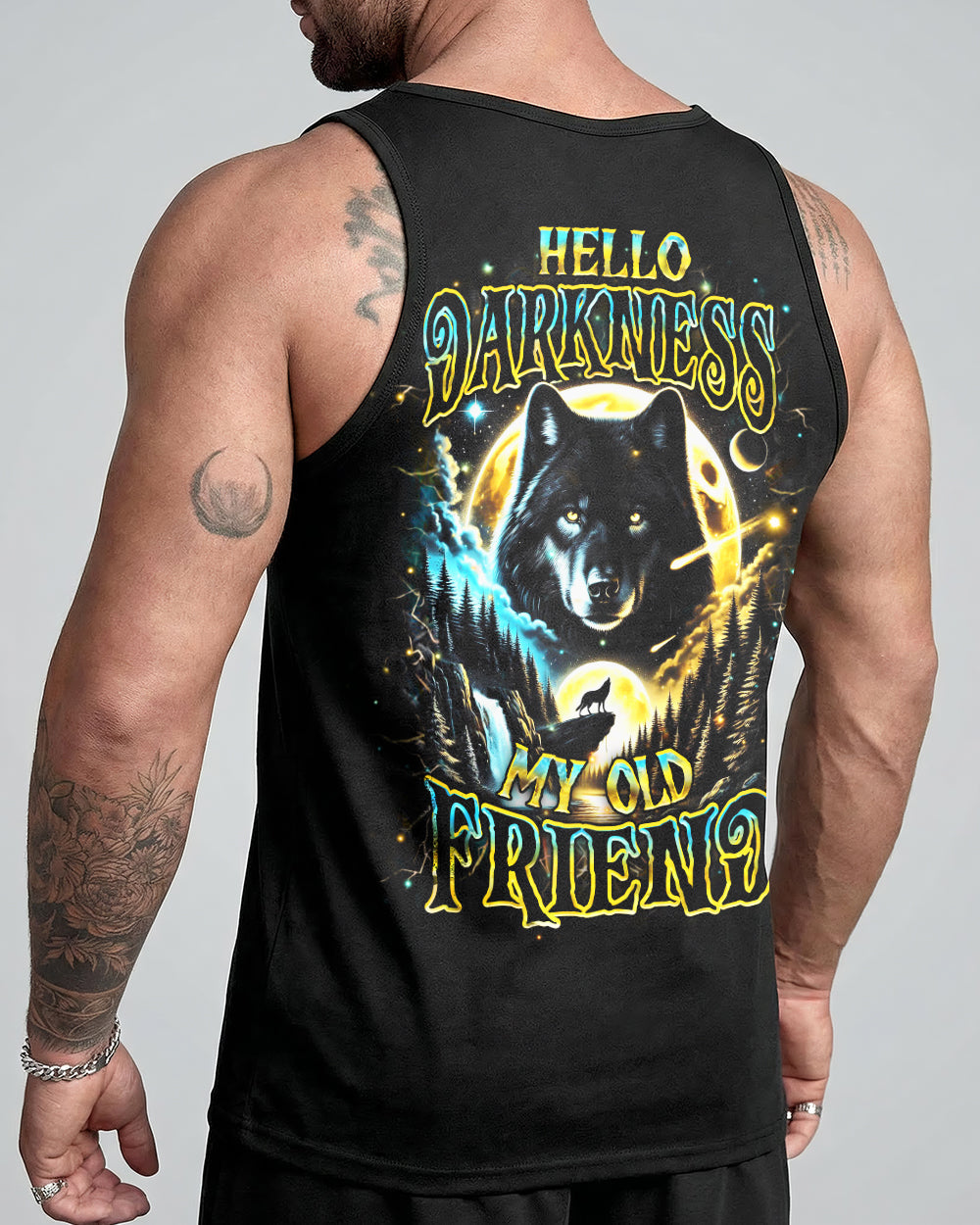 HELLO DARKNESS MY OLD FRIEND WOLF ALL OVER PRINT - YHHN0912251