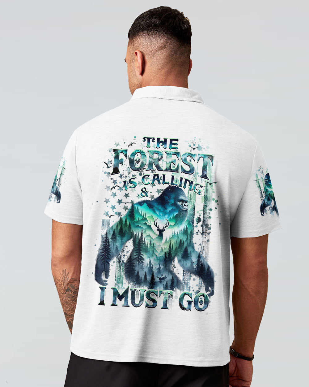 THE FOREST IS CALLING AND I MUST GO BIGFOOT ALL OVER PRINT - YHHN1002254