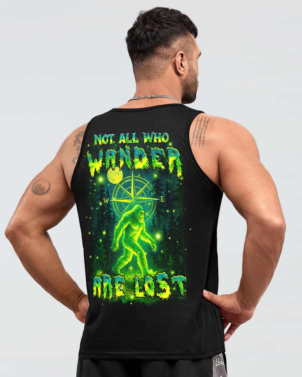 NOT ALL WHO WANDER ARE LOST BIGFOOT ALL OVER PRINT - YHHN1004253
