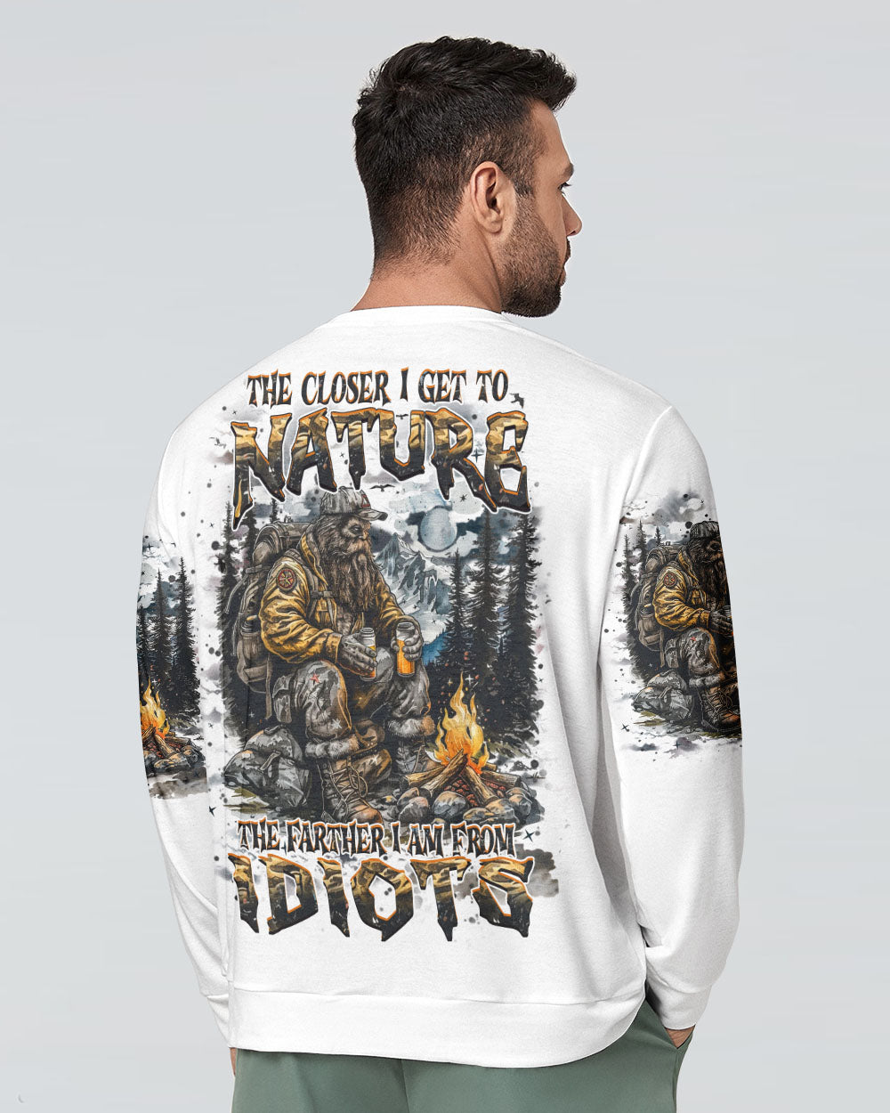 THE CLOSER I GET TO NATURE BIGFOOT ALL OVER PRINT - YHHN1212243