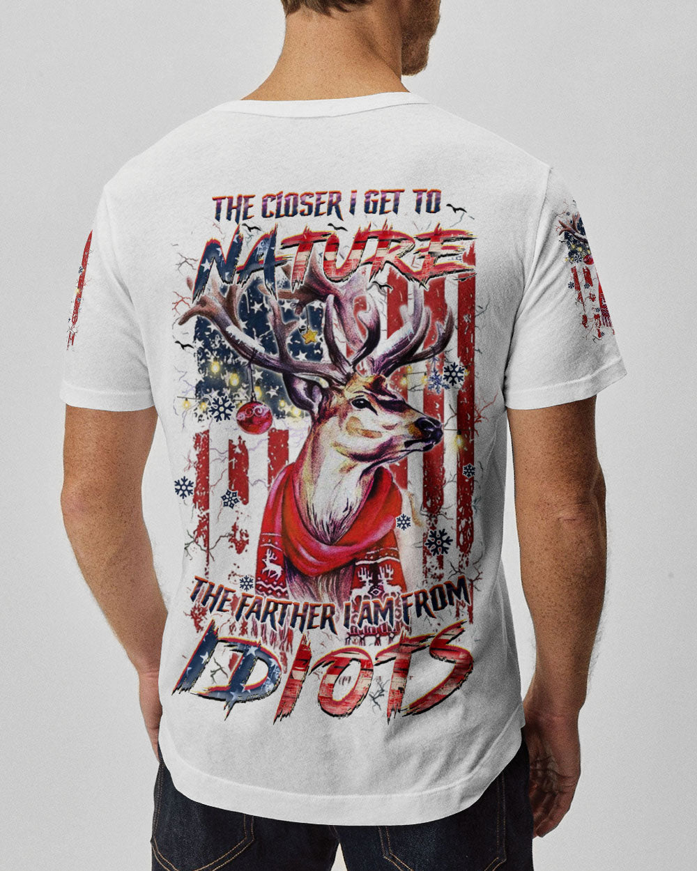 THE CLOSER I GET TO NATURE DEER CHRISTMAS ALL OVER PRINT - YHHN1510244