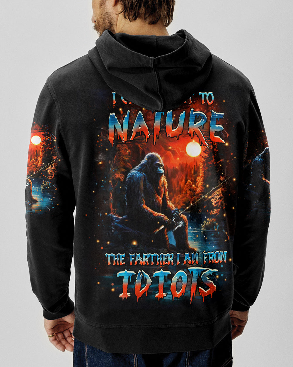 THE CLOSER I GET TO NATURE BIGFOOT FISHING ALL OVER PRINT - YHHN1812253