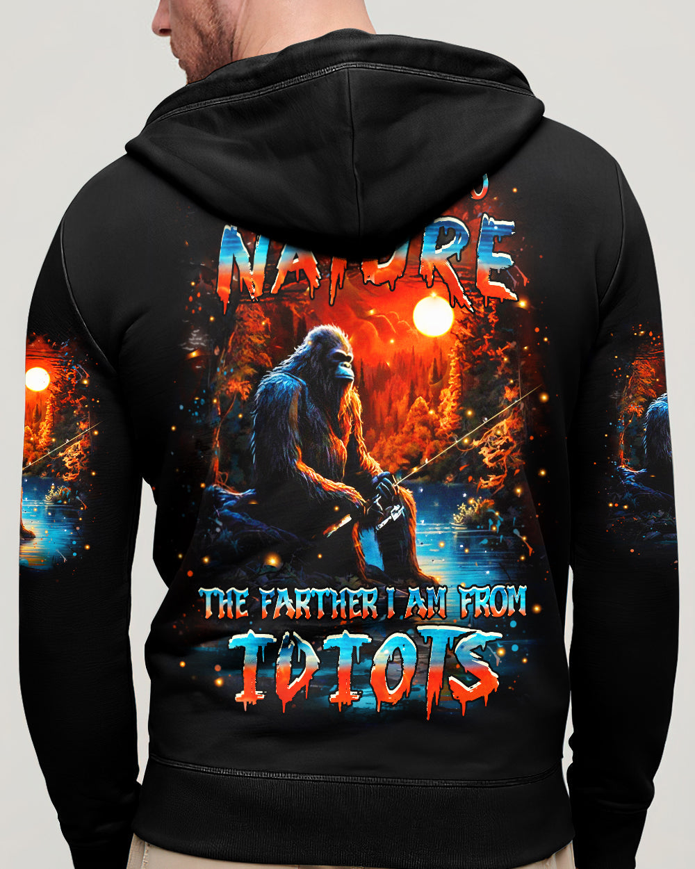 THE CLOSER I GET TO NATURE BIGFOOT FISHING ALL OVER PRINT - YHHN1812253