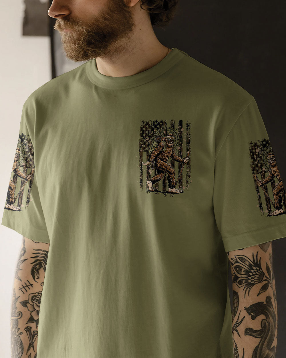 NOT ALL WHO WANDER ARE LOST BIGFOOT ALL OVER PRINT - YHHN1911251