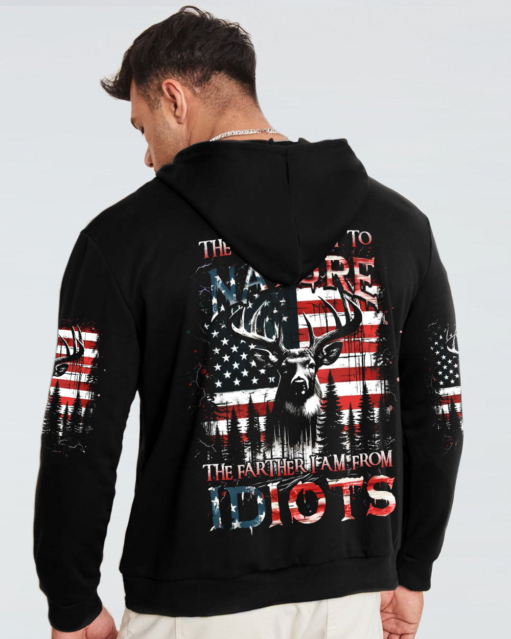 THE CLOSER I GET TO NATURE DEER HUNTING ALL OVER PRINT - YHHN2607241