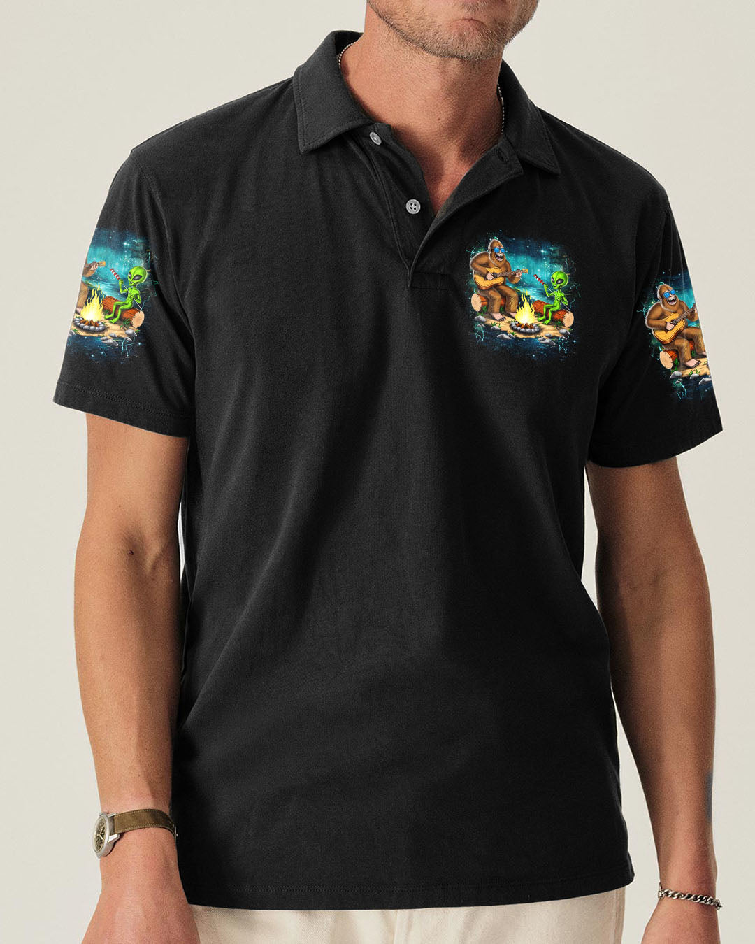 MAKING MEMORIES ONE CAMPFIRE AT A TIME BIGFOOT ALIEN ALL OVER PRINT - YHHN2608252