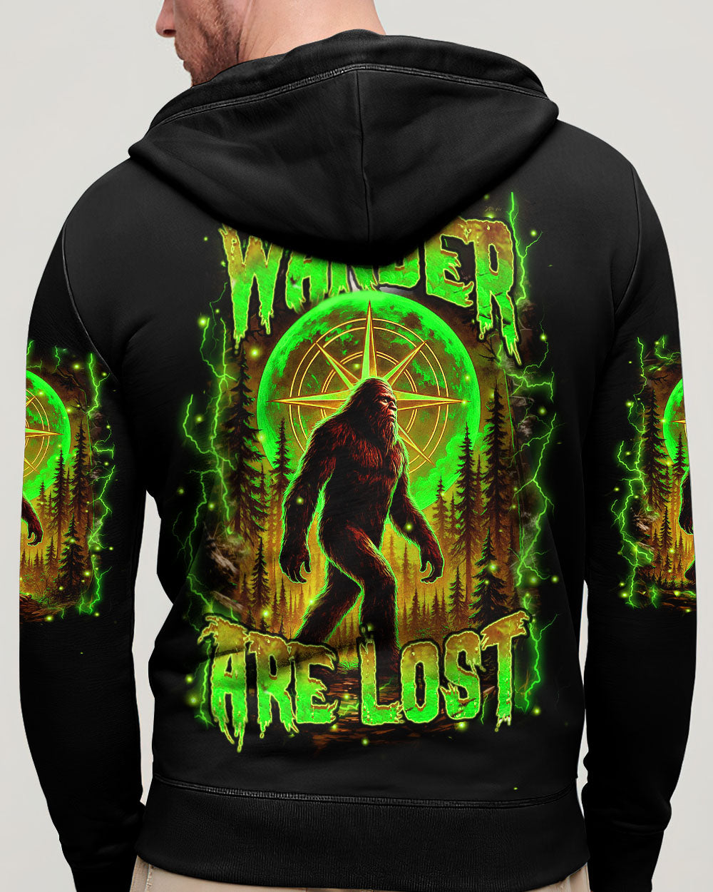 NOT ALL WHO WANDER ARE LOST BIGFOOT ALL OVER PRINT - YHHN2705252