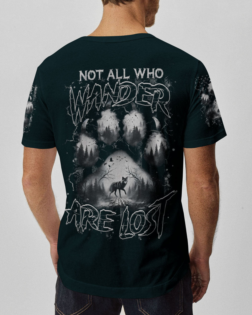 NOT ALL WHO WANDER ARE LOST WOLF ALL OVER PRINT - YHHN2805254