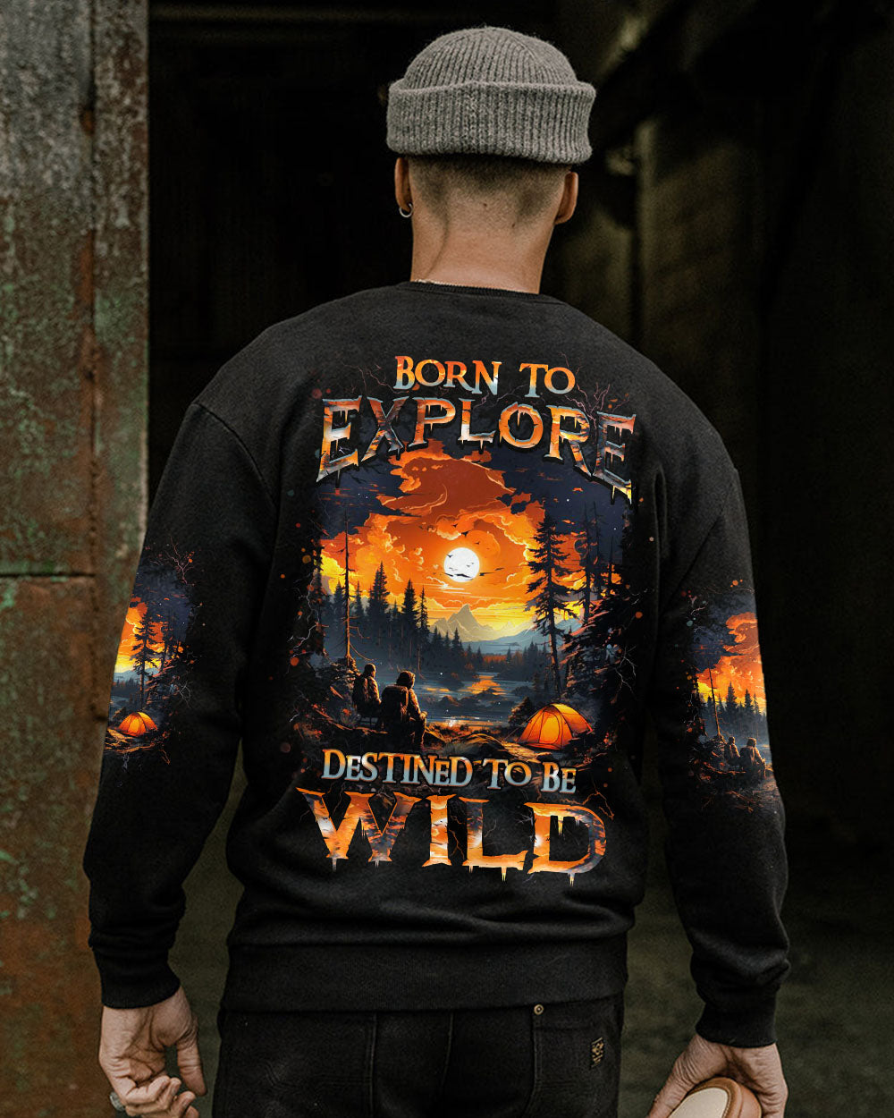 BORN TO EXPLORE DESTINED TO BE WILD ALL OVER PRINT - YHHN3008242