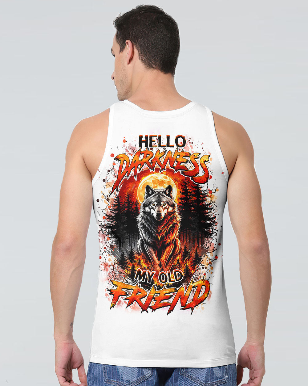 HELLO DARKNESS MY OLD FRIEND WOLF ALL OVER PRINT - YHHN3010252