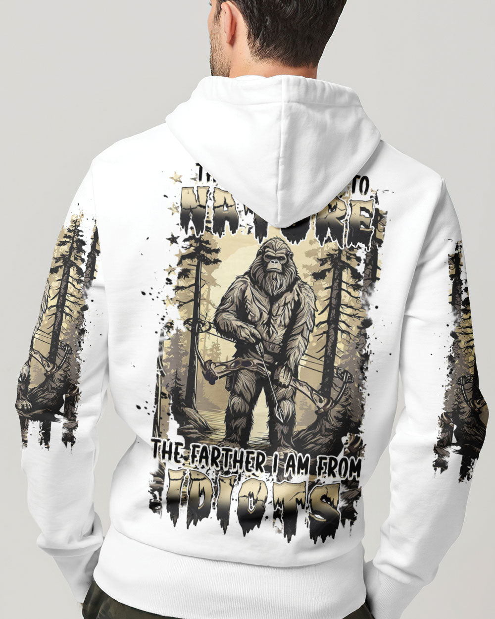 THE CLOSER I GET TO NATURE BIGFOOT ALL OVER PRINT - YHHN3103252