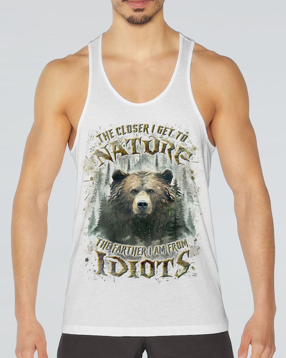 THE CLOSER I GET TO NATURE BEAR ALL OVER PRINT -YHLN0110241