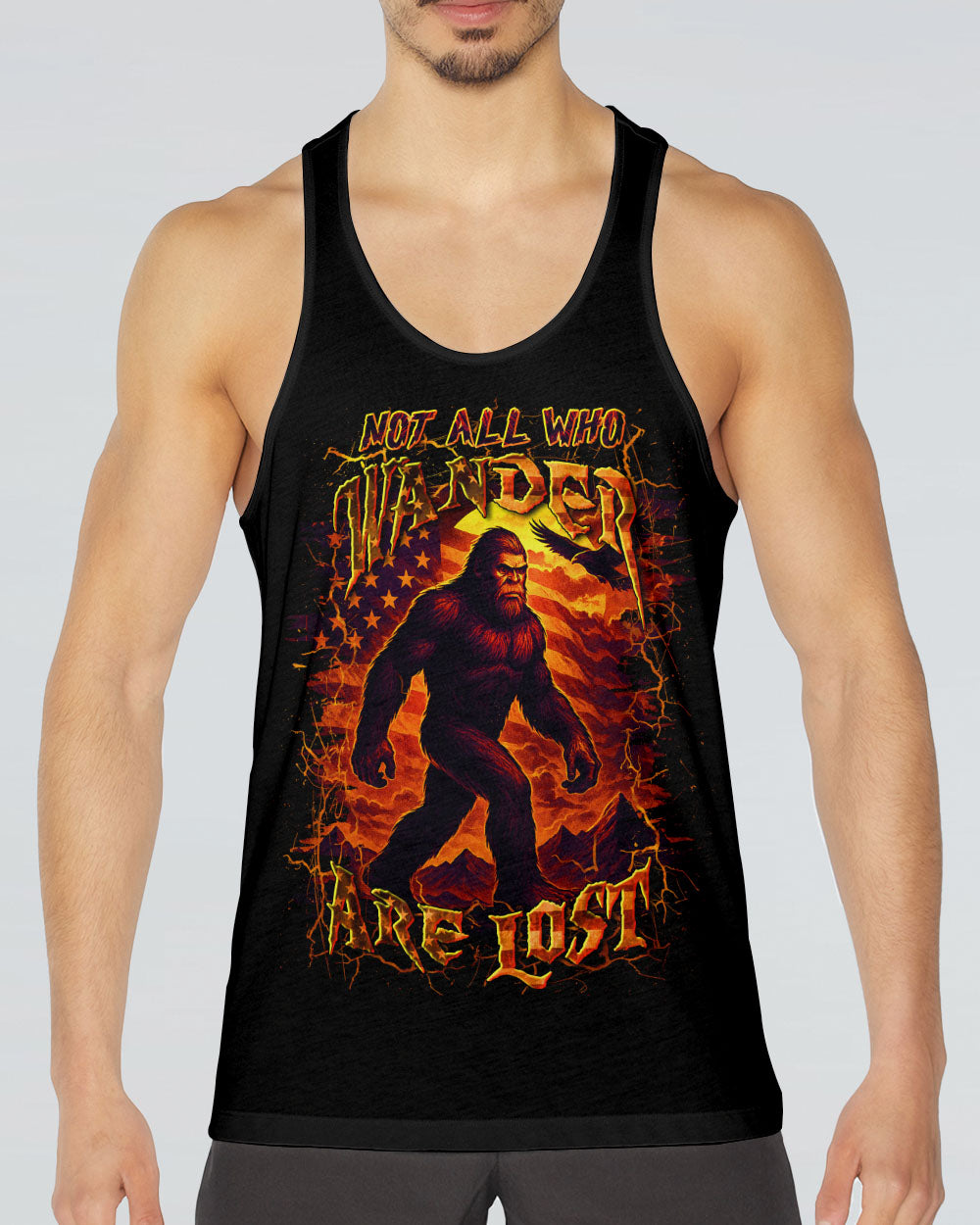 NOT ALL WHO WANDER ARE LOST BIGFOOT ALL OVER PRINT - YHLN0206254