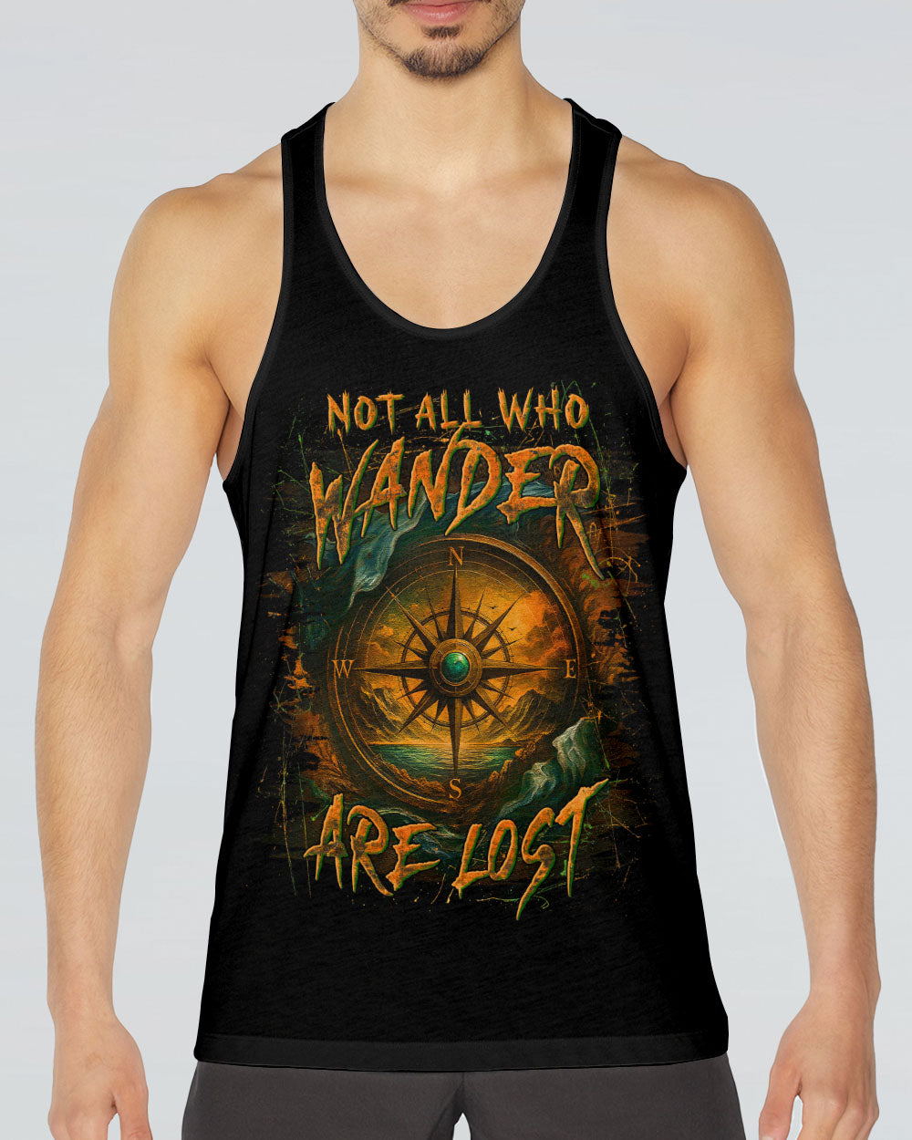 NOT ALL WHO WANDER ARE LOST COMPASS ALL OVER PRINT - YHLN0306254