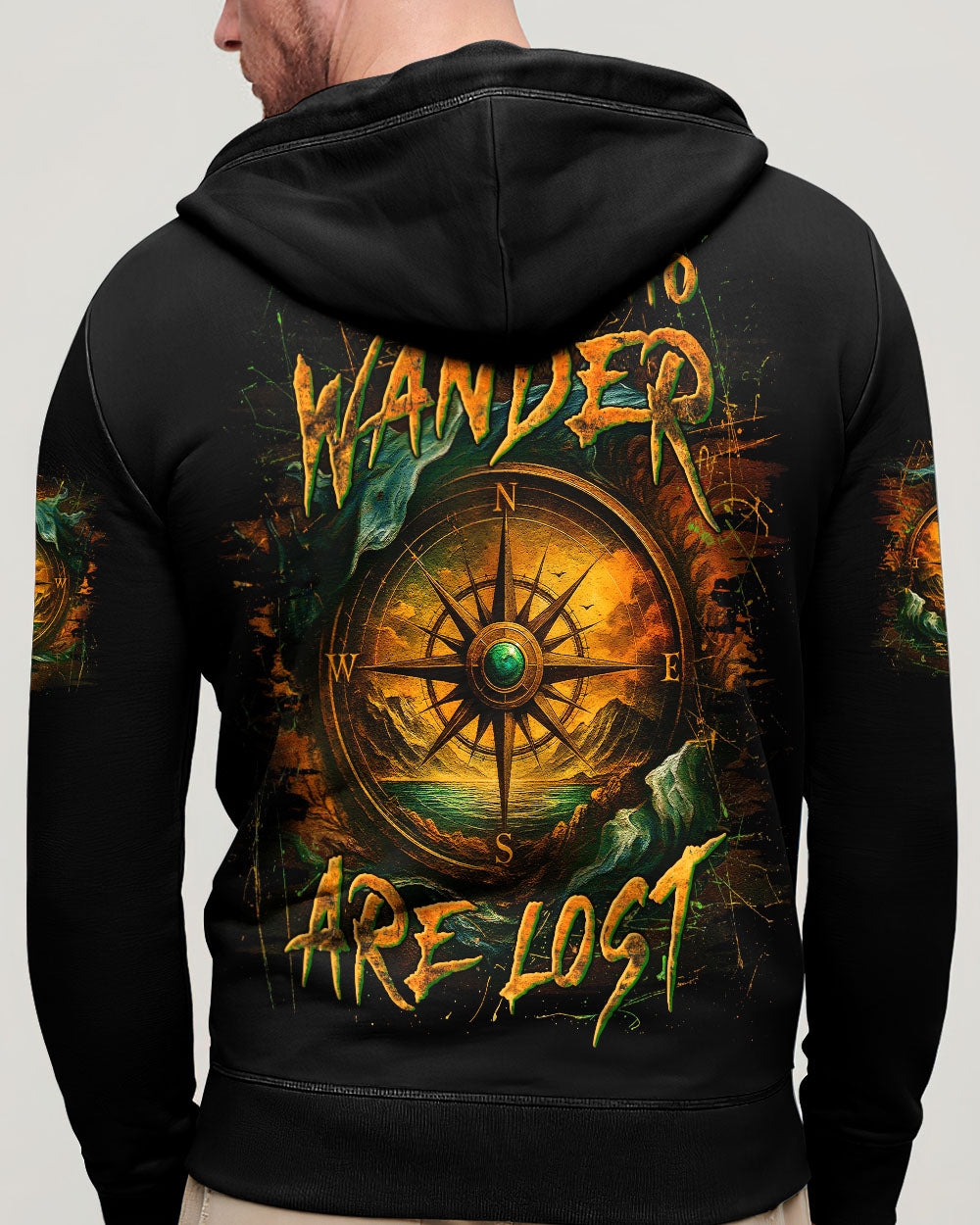 NOT ALL WHO WANDER ARE LOST COMPASS ALL OVER PRINT - YHLN0306254