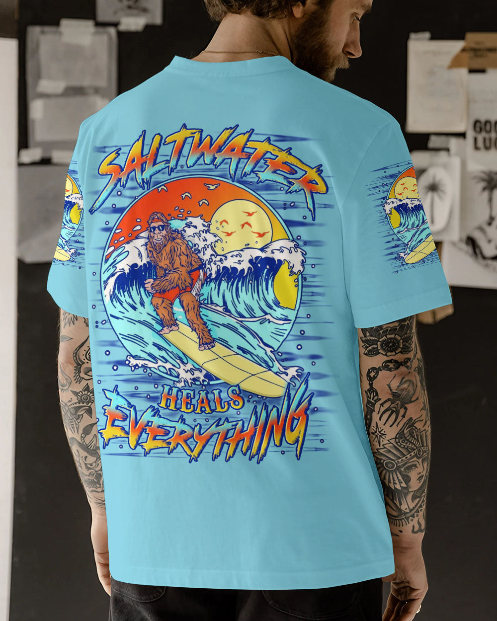 SALTWATER HEALS EVERYTHING BIGFOOT ALL OVER PRINT - YHLN0407254