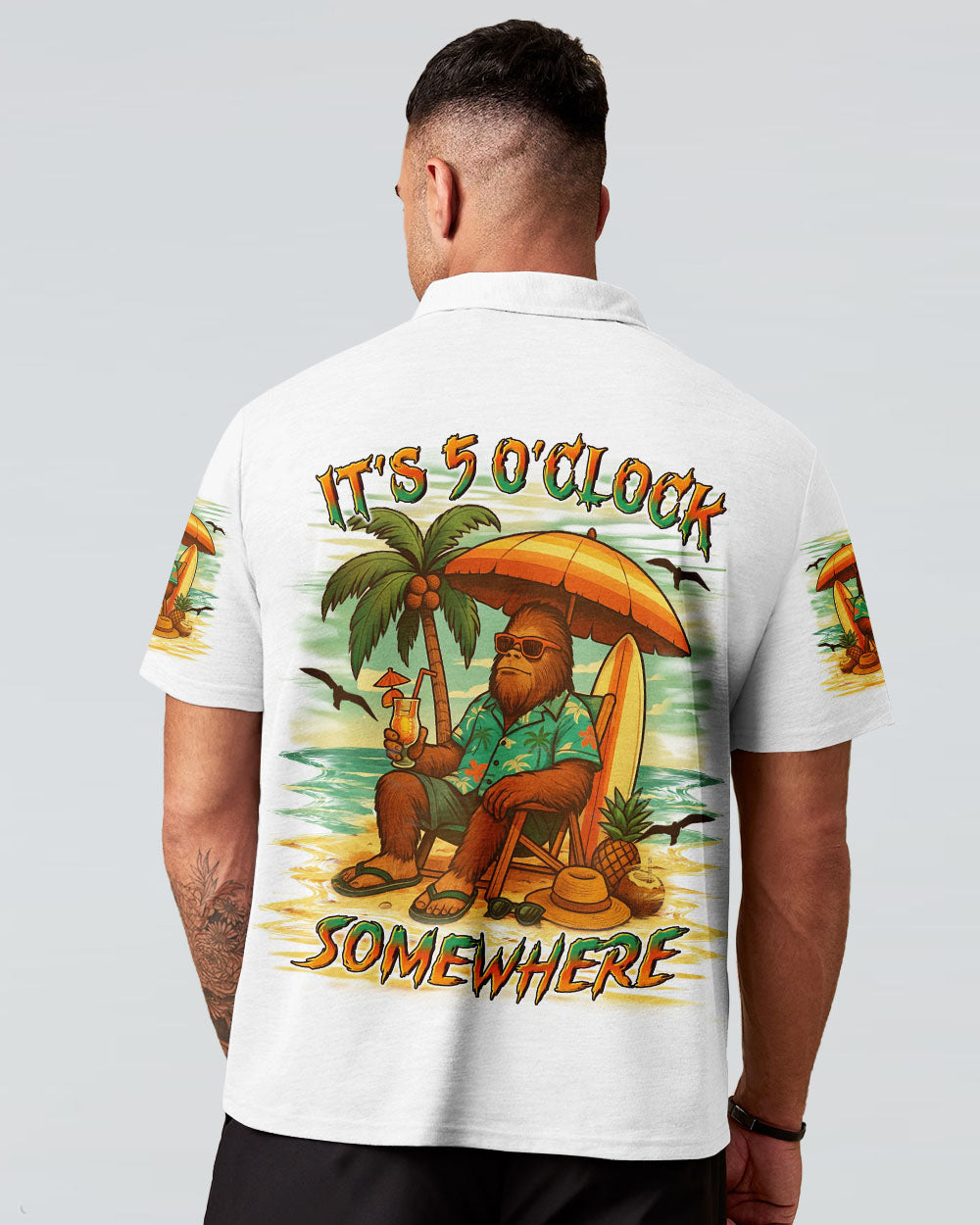 IT'S 5 O'CLOCK SOMEWHERE BIGFOOT ALL OVER PRINT - YHLN0707252