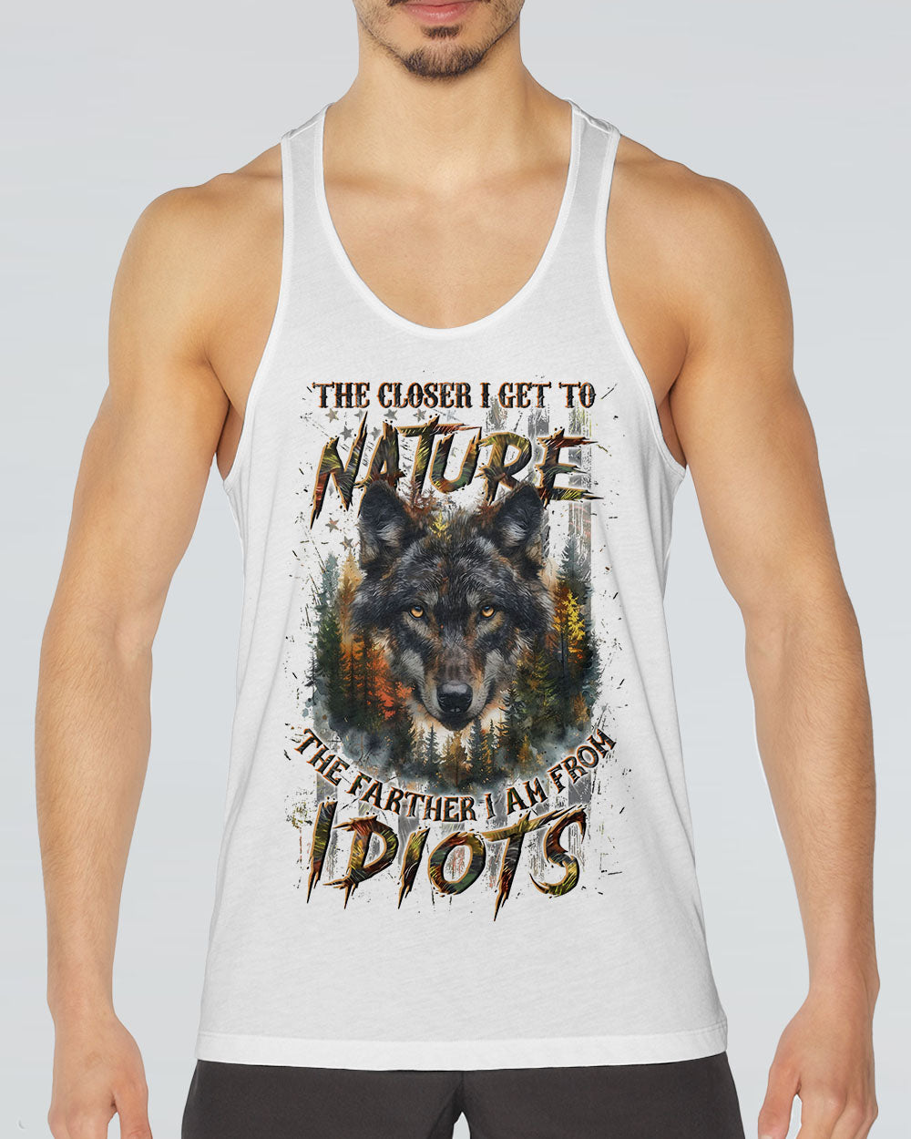THE CLOSER I GET TO NATURE WOLF ALL OVER PRINT - YHLN0910251