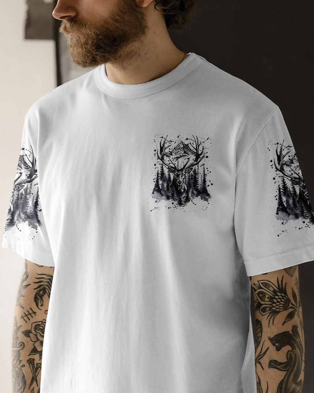 THE CLOSER I GET TO NATURE DEER ALL OVER PRINT - YHLN1002253