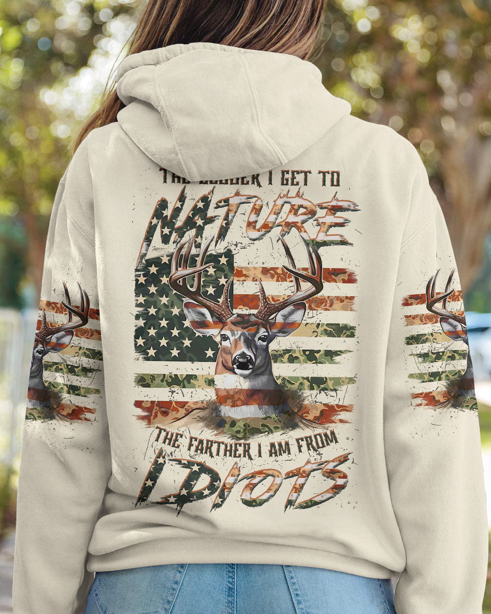 THE CLOSER I GET TO NATURE DEER ALL OVER PRINT - YHLN1102254