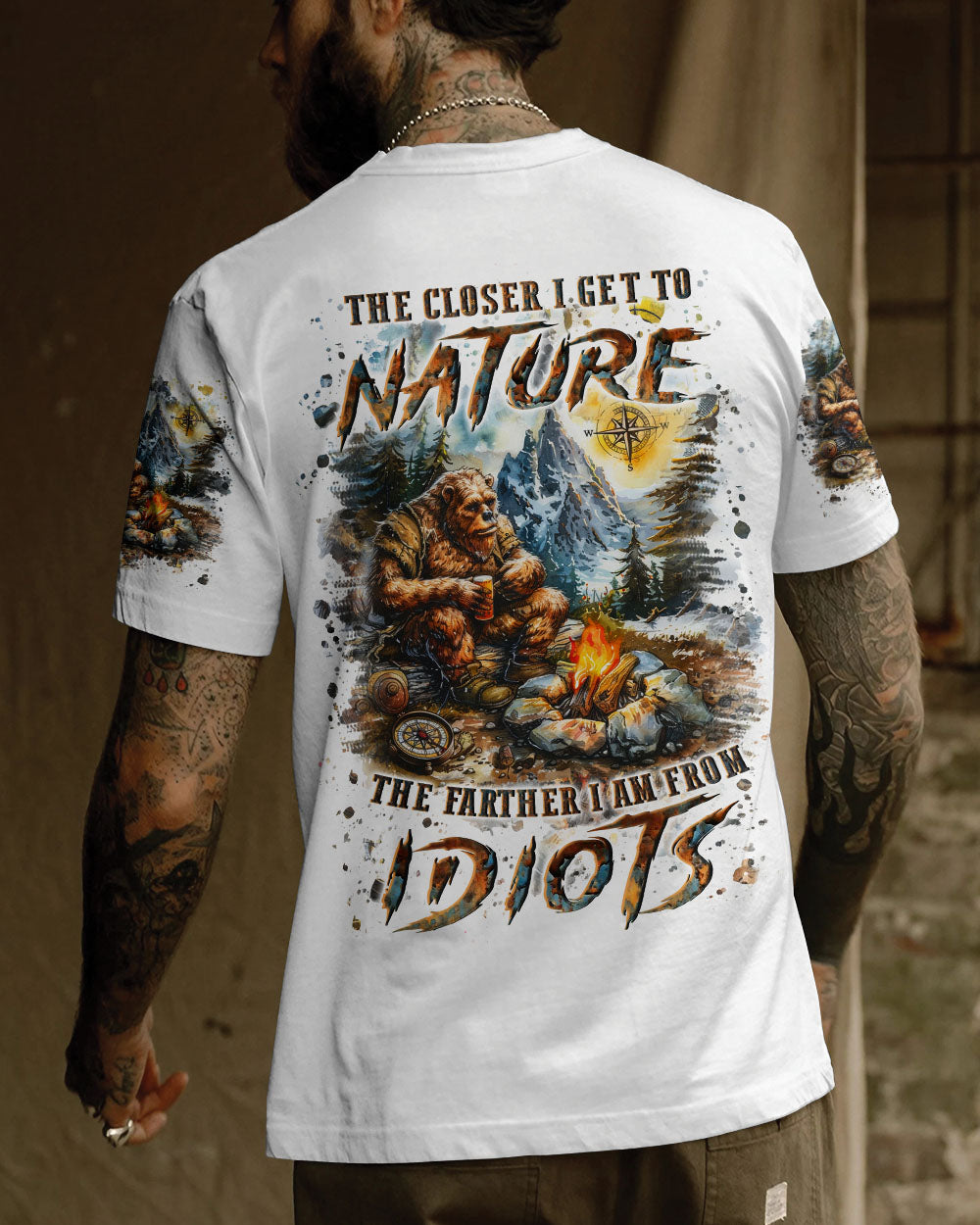 THE CLOSER I GET TO NATURE BEAR ALL OVER PRINT - YHLN1112242