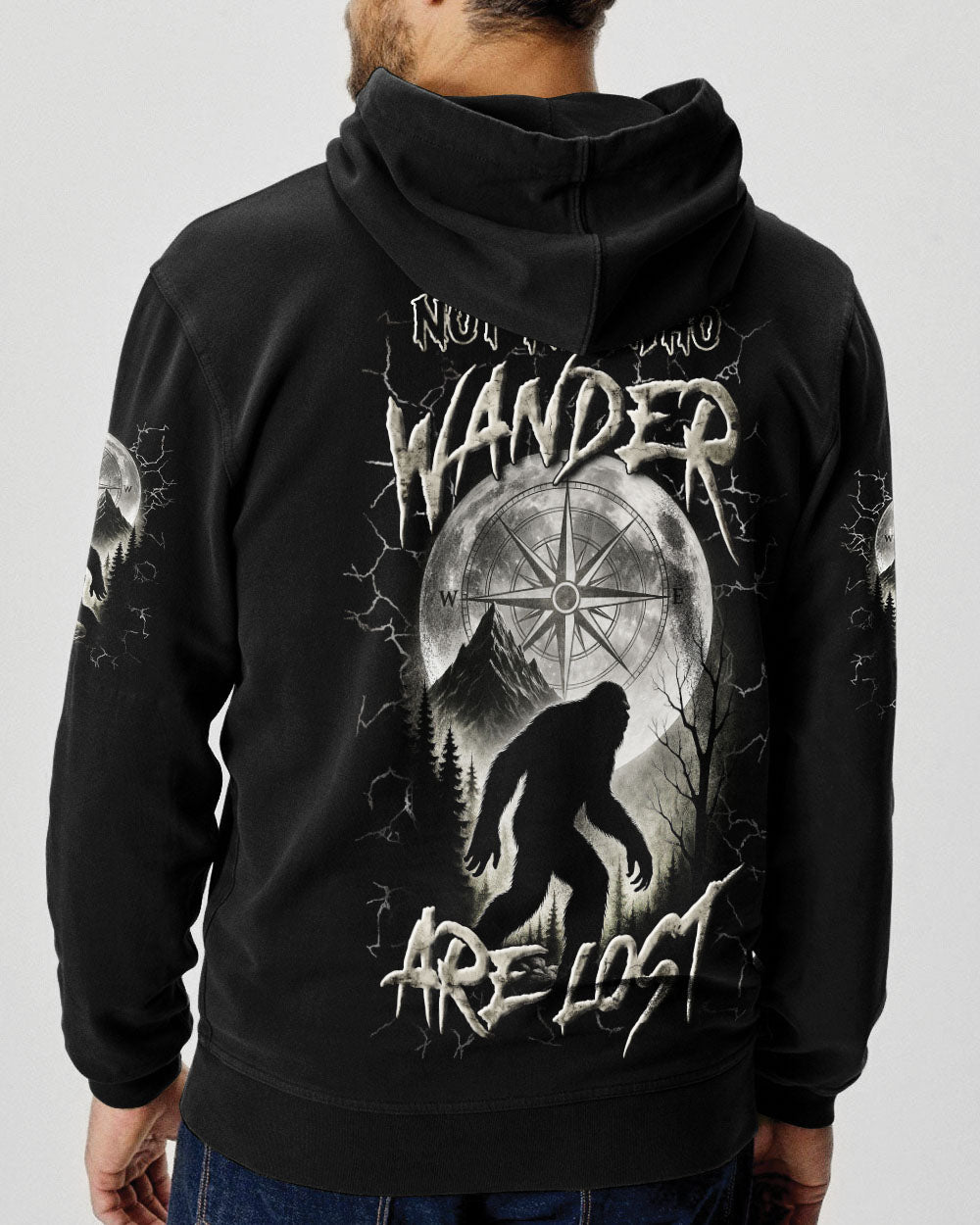 NOT ALL WHO WANDER ARE LOST BIGFOOT ALL OVER PRINT - YHLN1205251