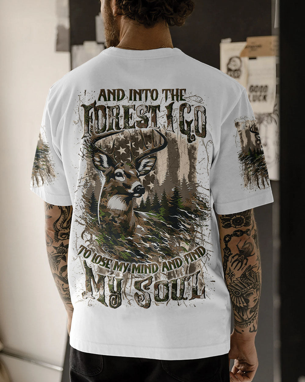 AND INTO THE FOREST I GO DEER ALL OVER PRINT - YHLN1509252