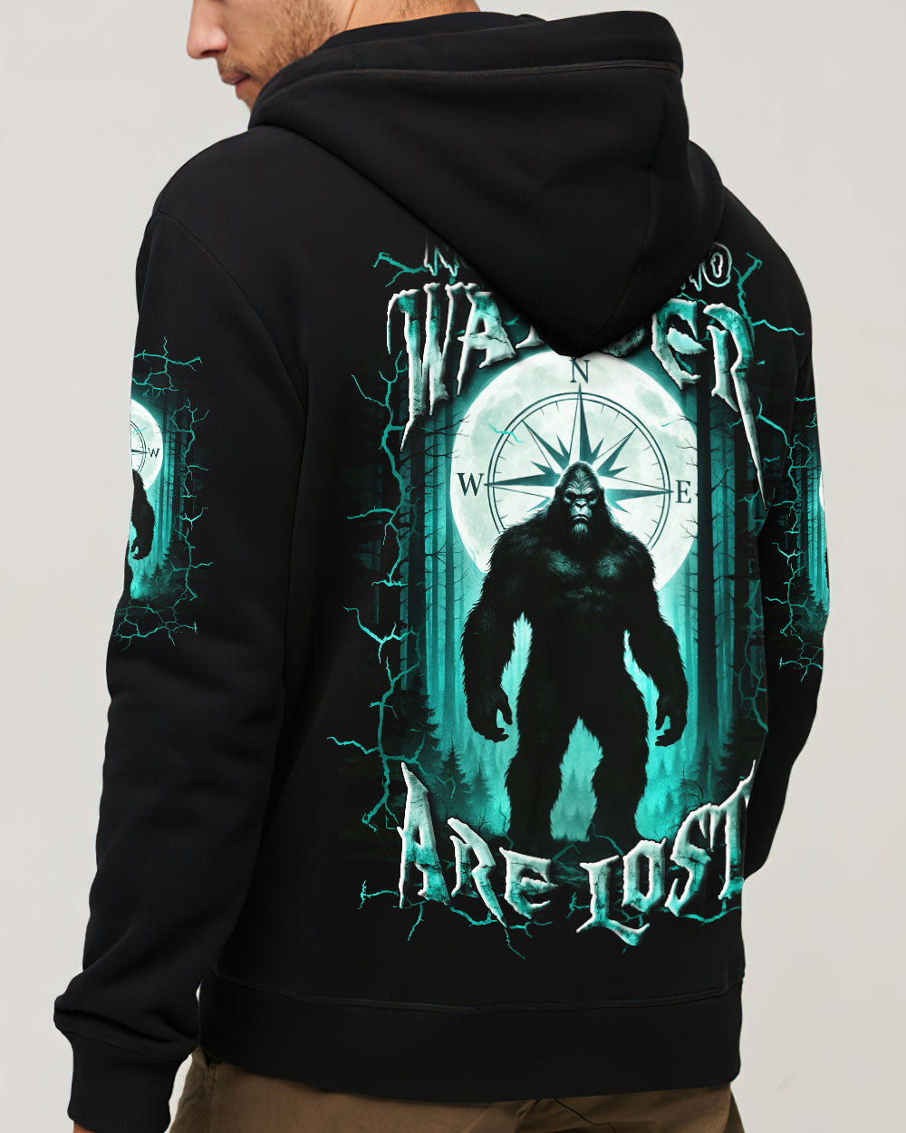 NOT ALL WHO WANDER ARE LOST BIGFOOT ALL OVER PRINT - YHLN1605252