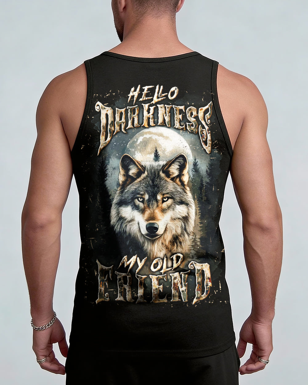 HELLO DARKNESS MY OLD FRIEND WOLF ALL OVER PRINT - YHLN1615252