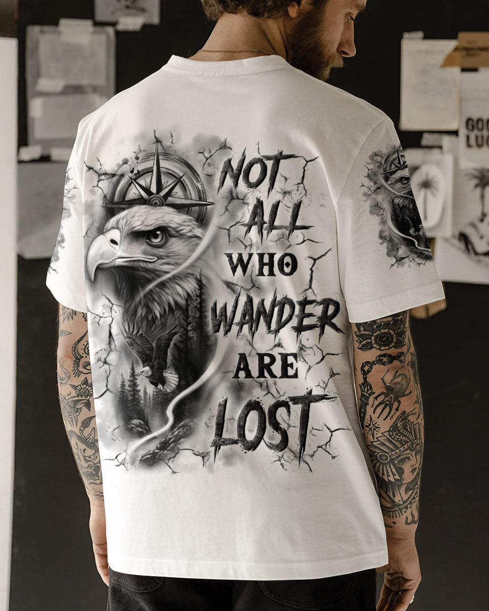 NOT ALL WHO WANDER ARE LOST COMPASS ALL OVER PRINT - YHLN1904253