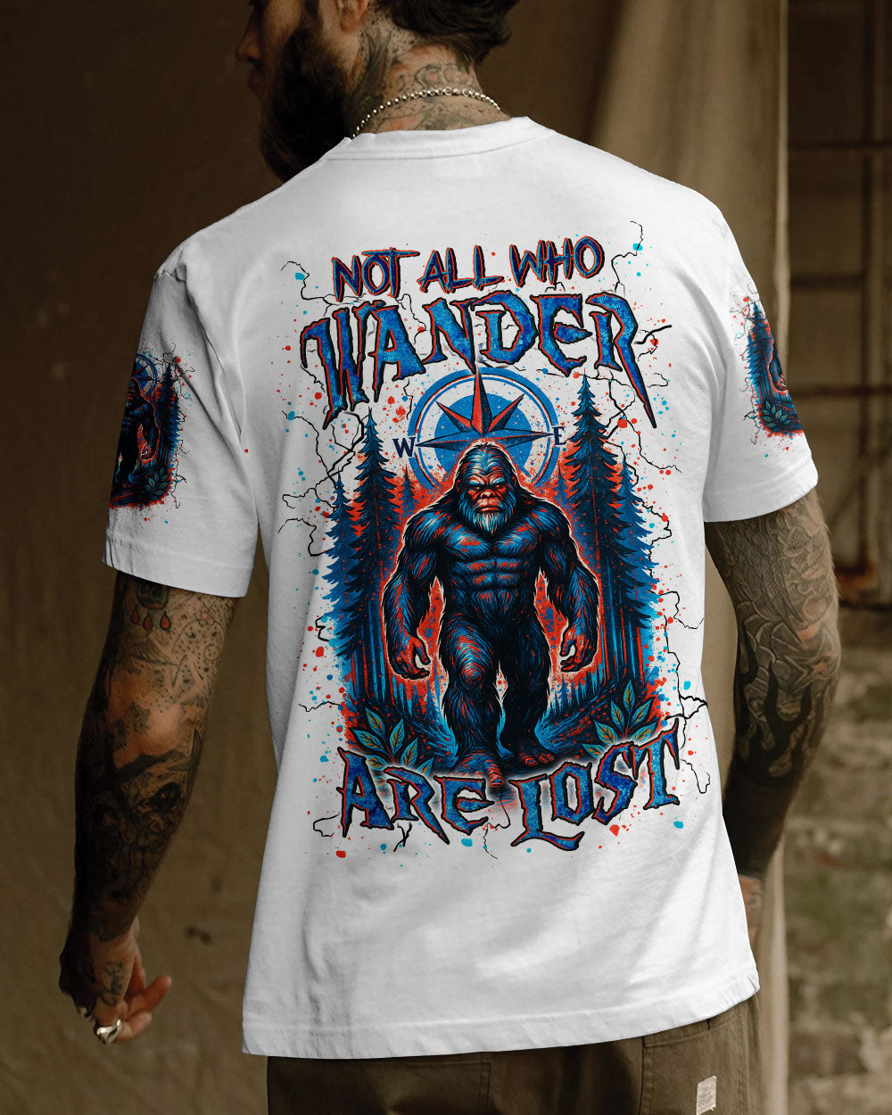 NOT ALL WHO WANDER ARE LOST BIGFOOT ALL OVER PRINT - YHLN2105253