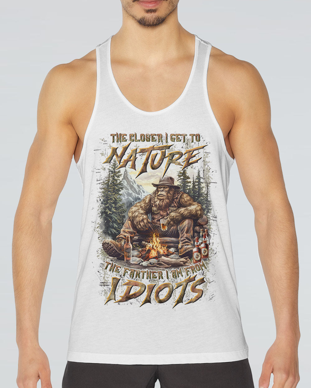 THE CLOSER I GET TO NATURE BIGFOOT ALL OVER PRINT - YHLN2108241