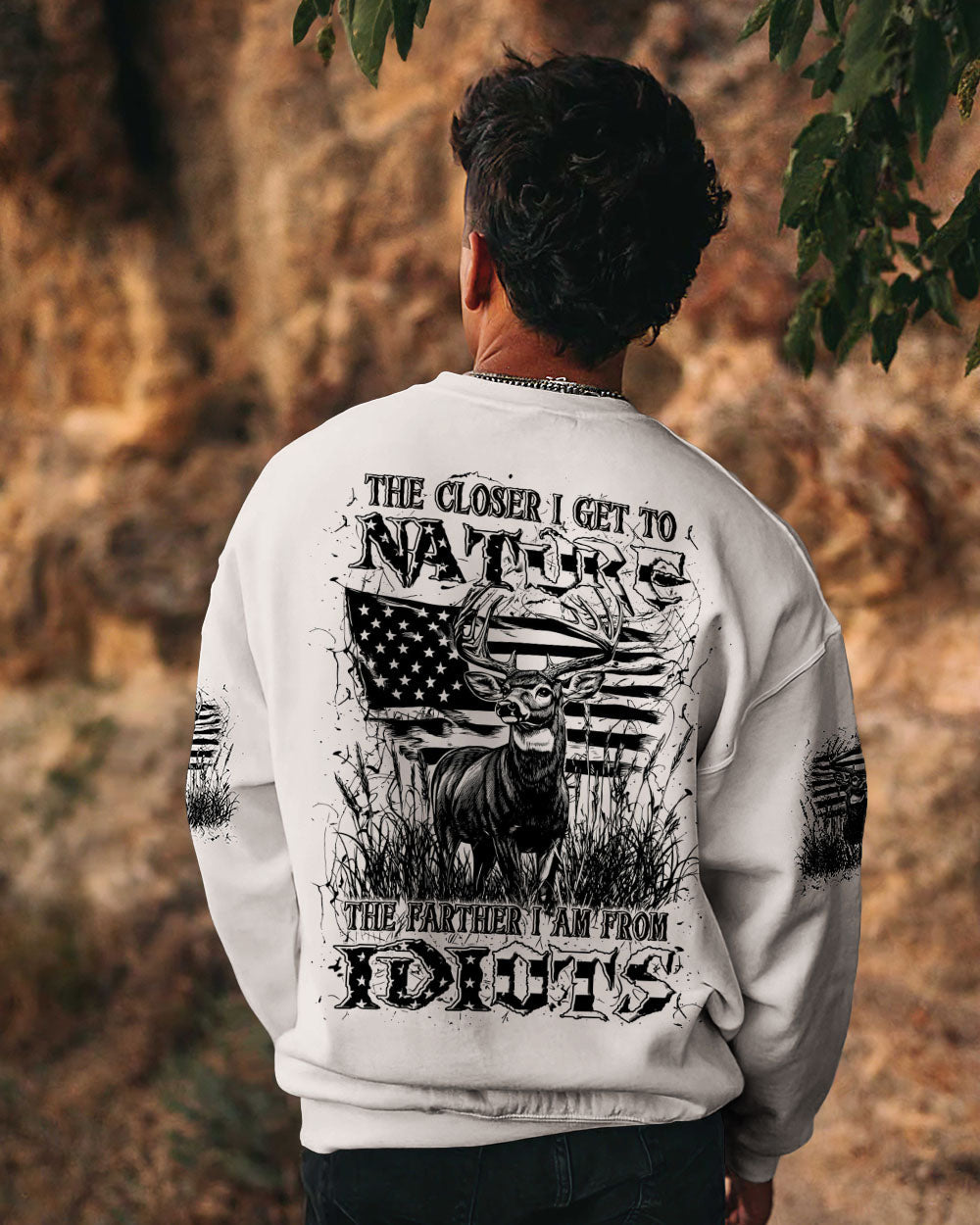 THE CLOSER I GET TO NATURE DEER HUNTING ALL OVER PRINT - YHLN2111252