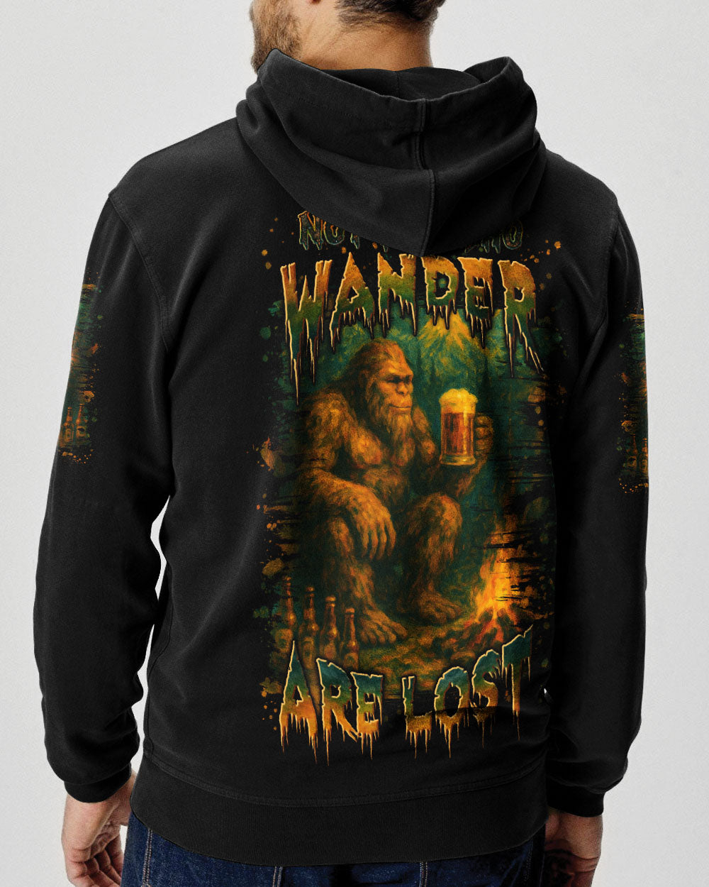 NOT ALL WHO WANDER ARE LOST BIGFOOT COMPASS ALL OVER PRINT - YHLN2306254