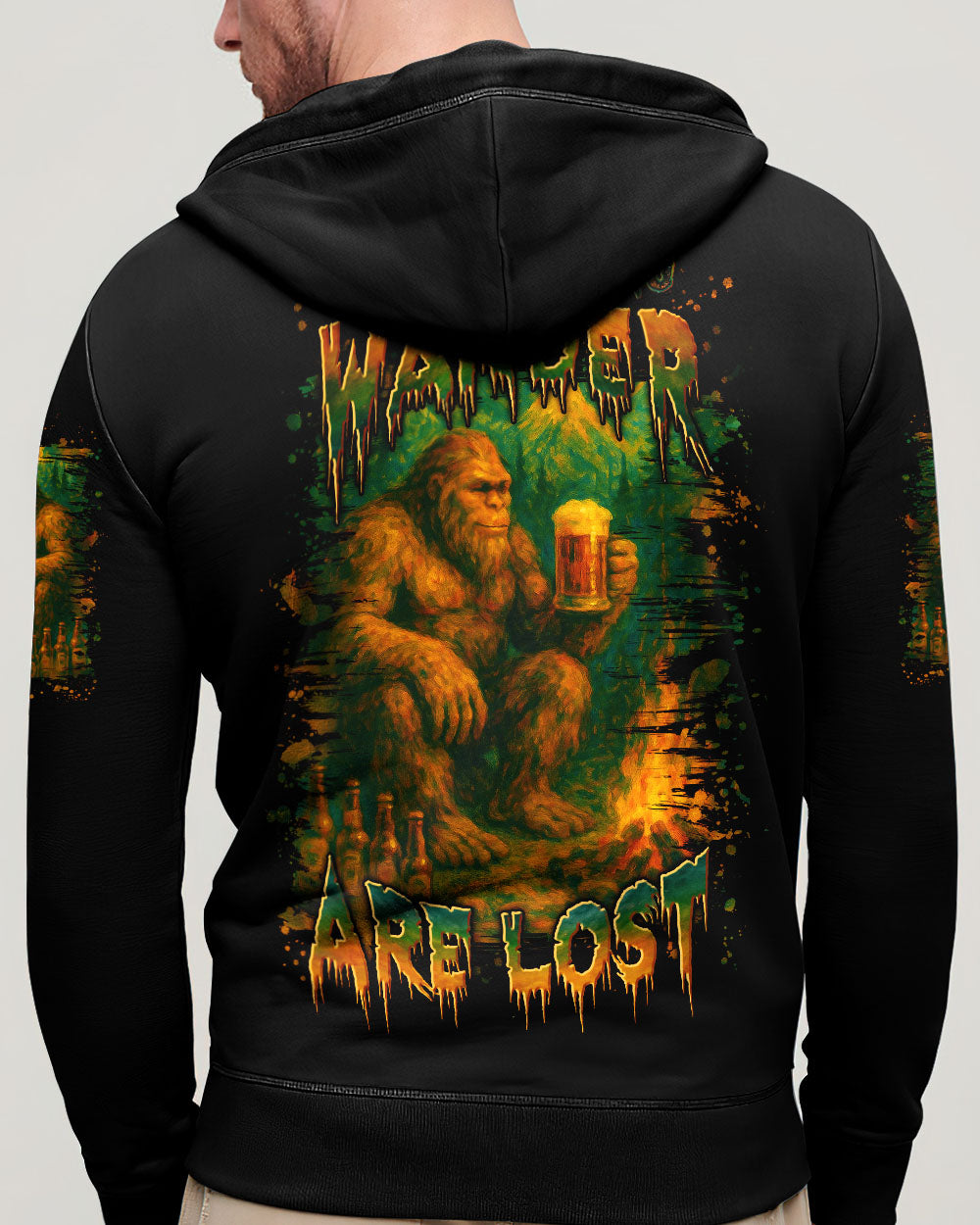 NOT ALL WHO WANDER ARE LOST BIGFOOT COMPASS ALL OVER PRINT - YHLN2306254