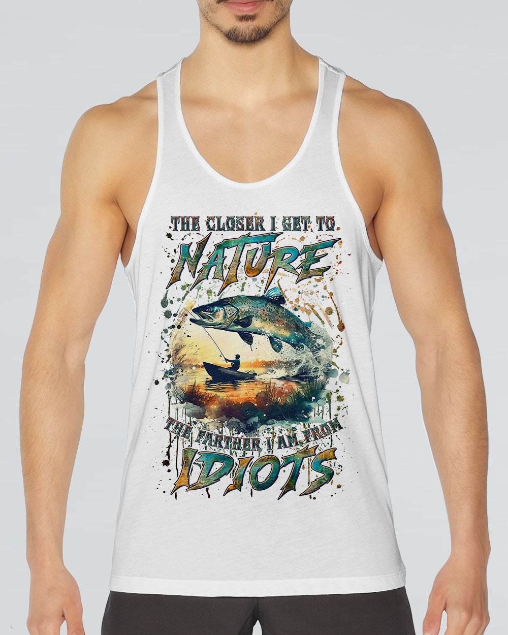 THE CLOSER I GET TO NATURE FISHING ALL OVER PRINT - YHLN2405254