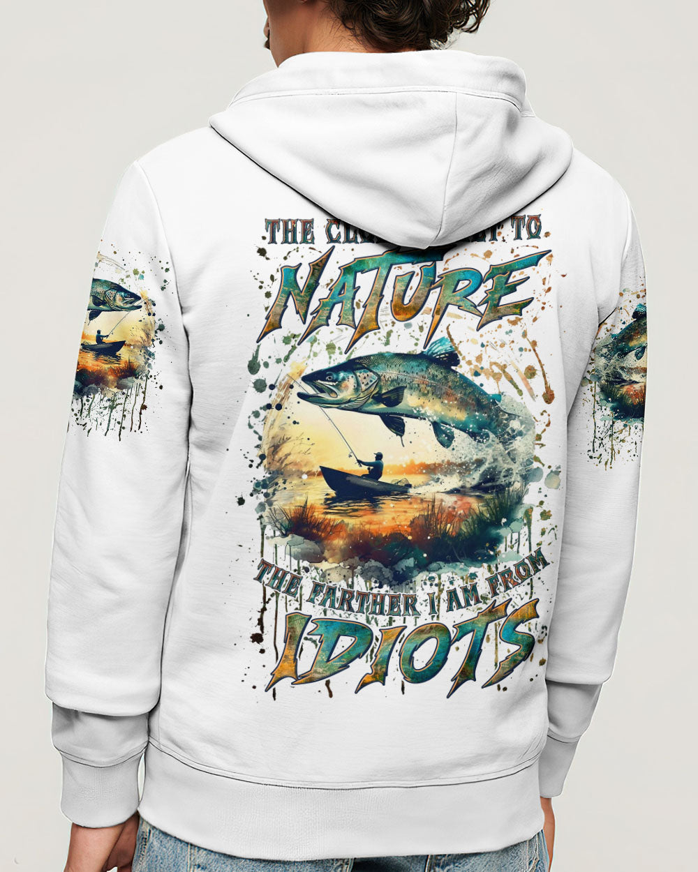THE CLOSER I GET TO NATURE FISHING ALL OVER PRINT - YHLN2405254