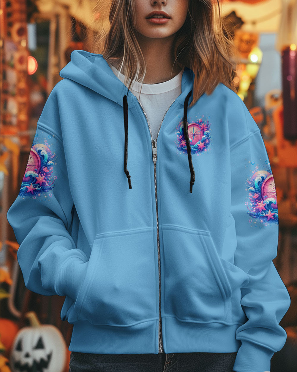 SMELL THE SEA FEEL THE BREEZE COMPASS ALL OVER PRINT - YHLN2503253