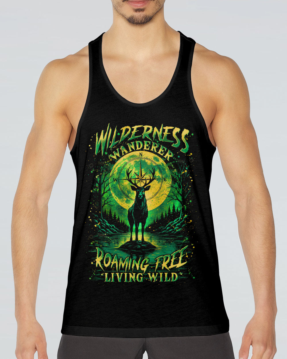 WILDERNESS WANDERER ROAMING FREE LIVING WILD DEER ALL OVER PRINT - YHLN2807252