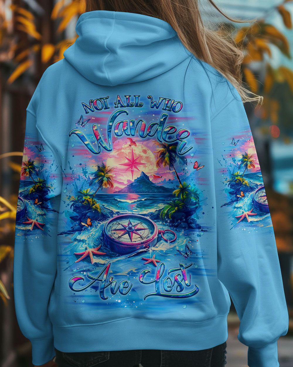 NOT ALL WHO WANDER ARE LOST COMPASS BEACH ALL OVER PRINT - YHLT0904253